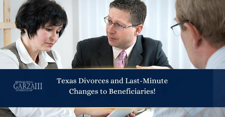 Lawyer consulting with clients about divorce in an office setting.